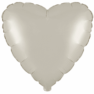 Satin Cream  Gold Heart Foil