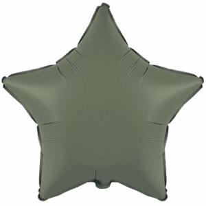 Foil balloon Olive Green Matte Star